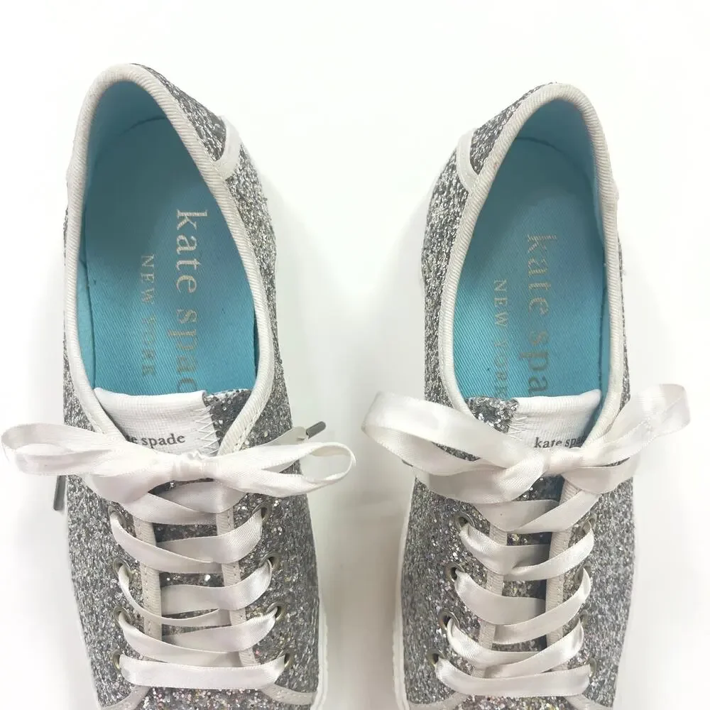 Kate Spade Trista Sneakers in Silver Glitter